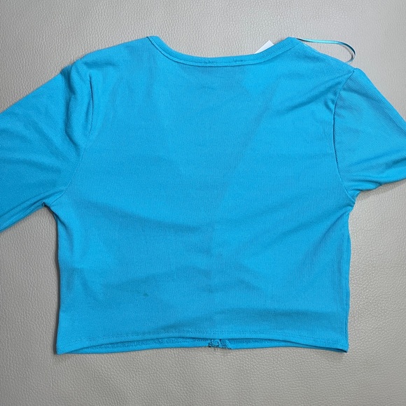 Zara Women’s Cropped Ruched Knit Cardigan - Size M - Picture 4 of 7